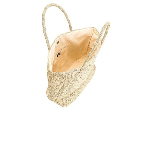 Hat Attack Jane Tote Bag in Natural New Womens Straw Handbag Purse - Picture 6 of 14